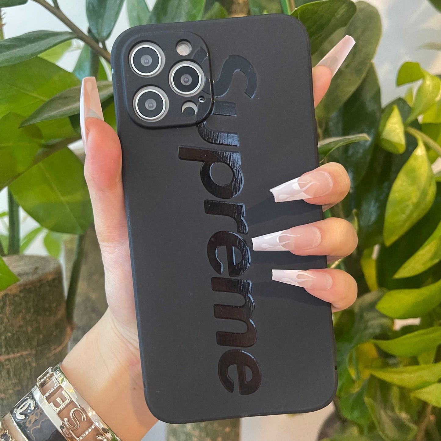 Coque de téléphone noire tendance (Super)