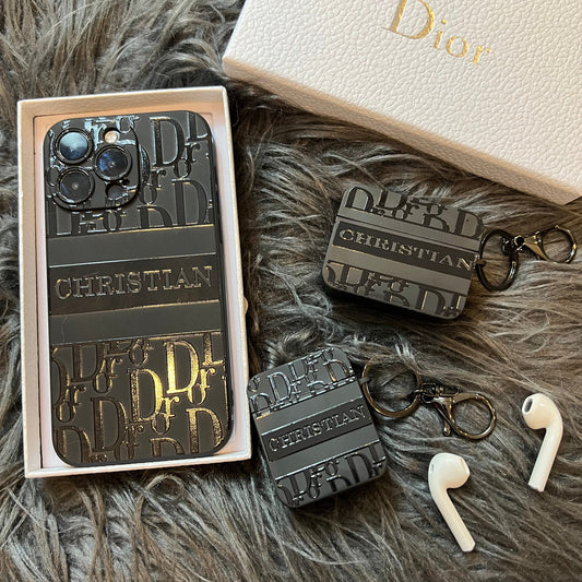Coque de téléphone noire tendance (Mignonne D)
