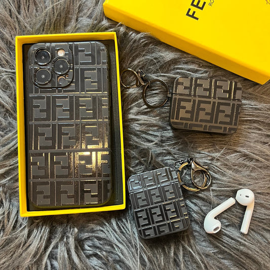 Schwarzes, trendiges AirPods Case (ausgefallen)