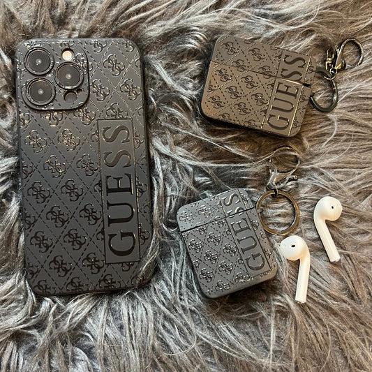 Schwarze Trendy AirPods Hülle (S GU)