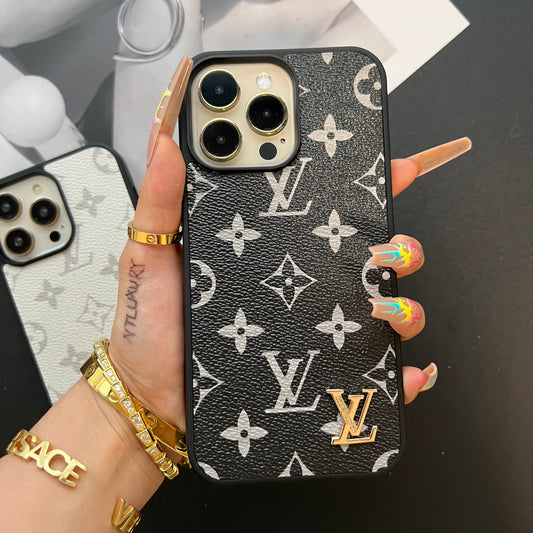 Traditionelles farbenfrohes Design iPhone-Hülle (Schwarz & Weiß)