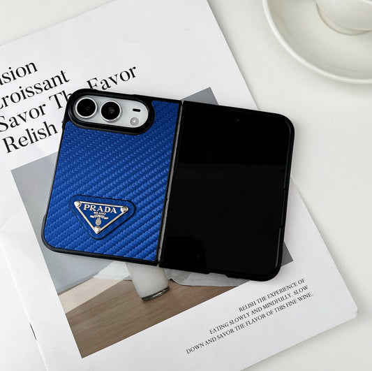 Capa para Telemóvel PD com Design em Fibra de Carbono Imitada para iPhone Duo