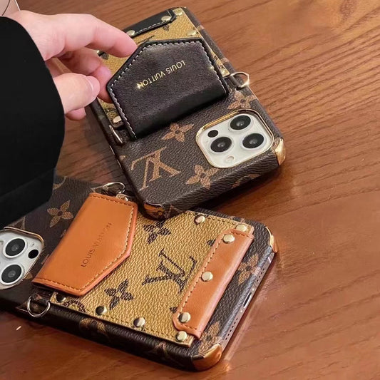 Coque de téléphone de luxe extravagante avec cordon