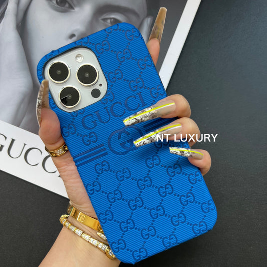 Coque de téléphone colorée au design élégant (Bleu)