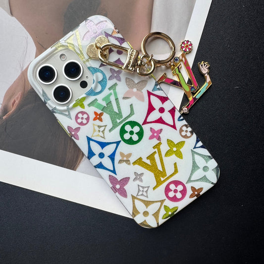 Coque de téléphone MagSafe fantaisie Tournesol avec chaîne d'amour
