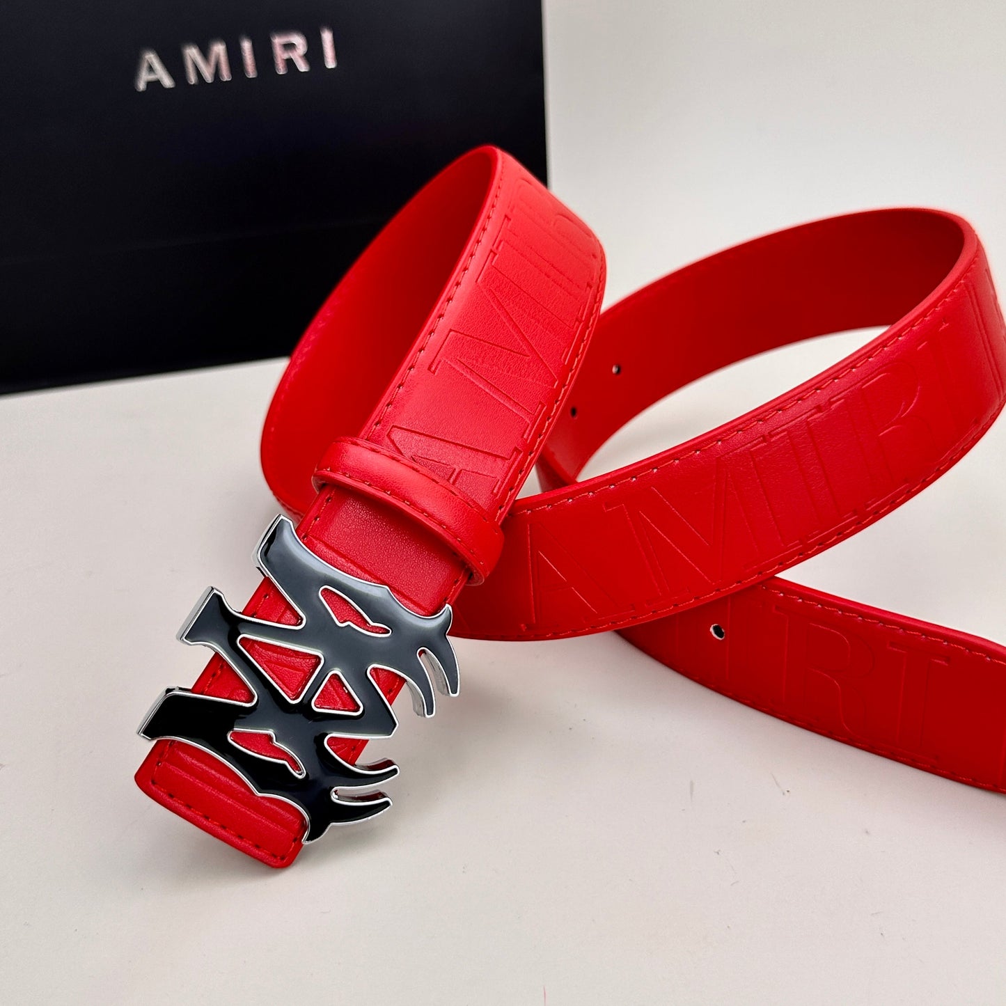 Classic AM Belt (Black & Silver Buckle)