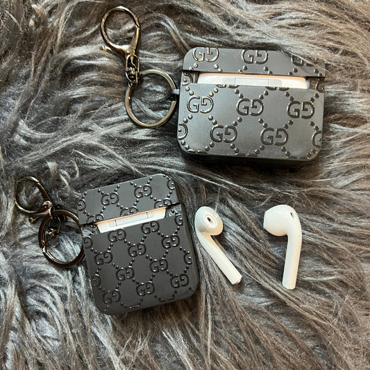 Black Trendy Airpods Case ( Full G )