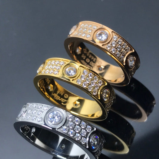 Gold Diamond Love Ring