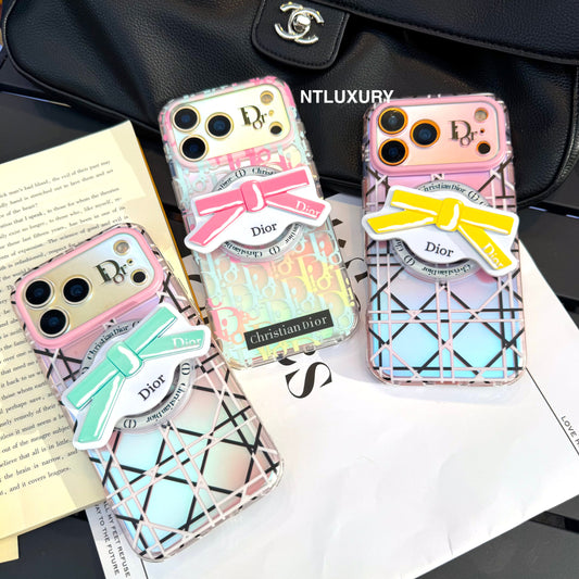 Chameleon Dove Magsafe Phone Case with Bow Knot Holder