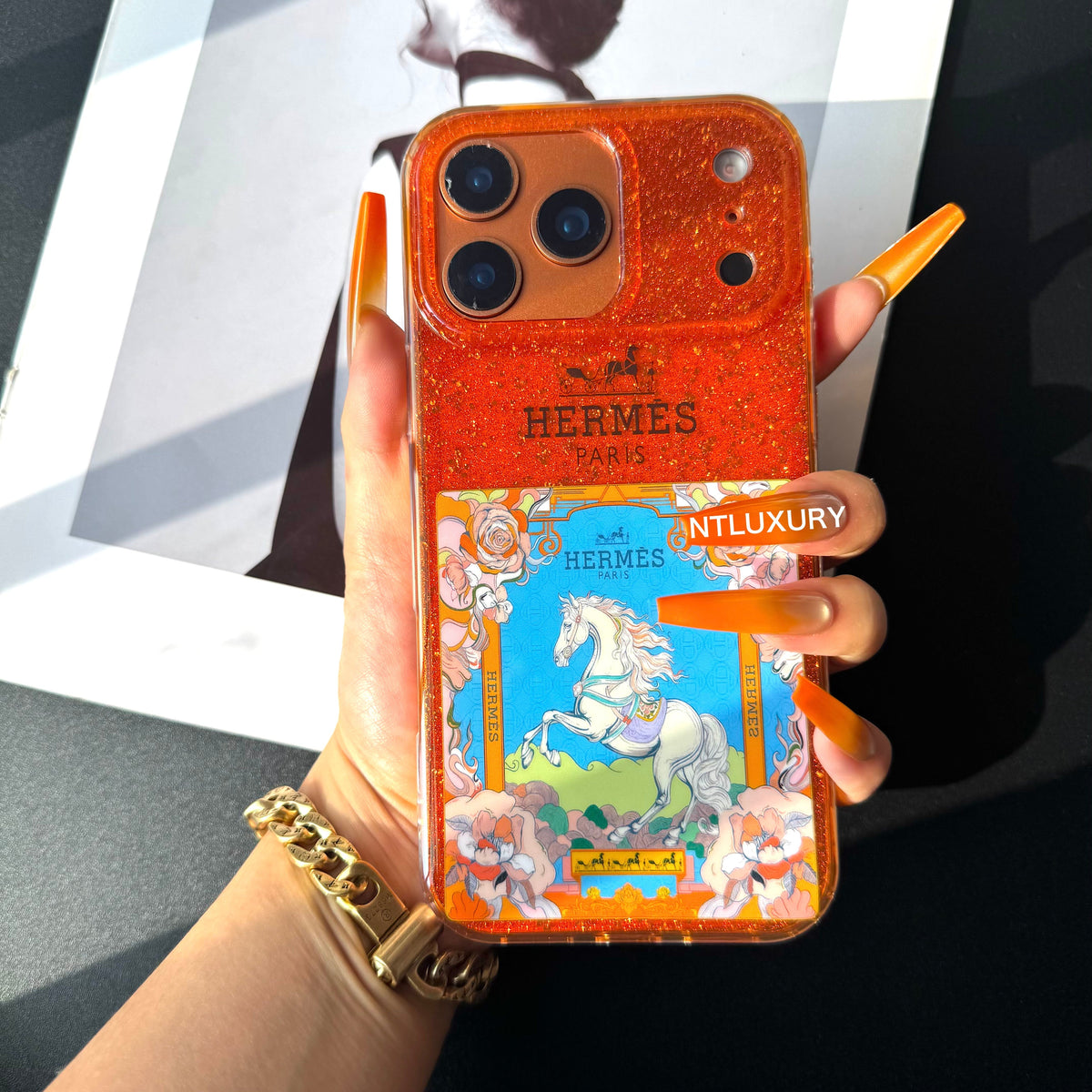 Orange Color Phone Case (Horse Colorful)