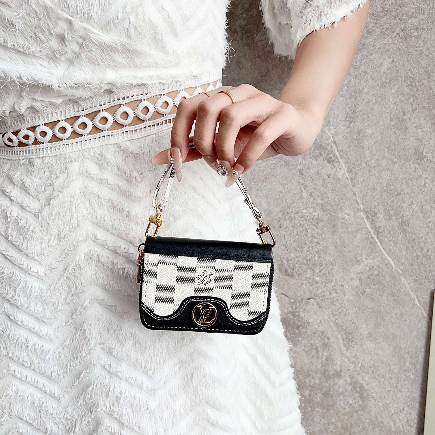 Latticed Love Cute Mini Wallet