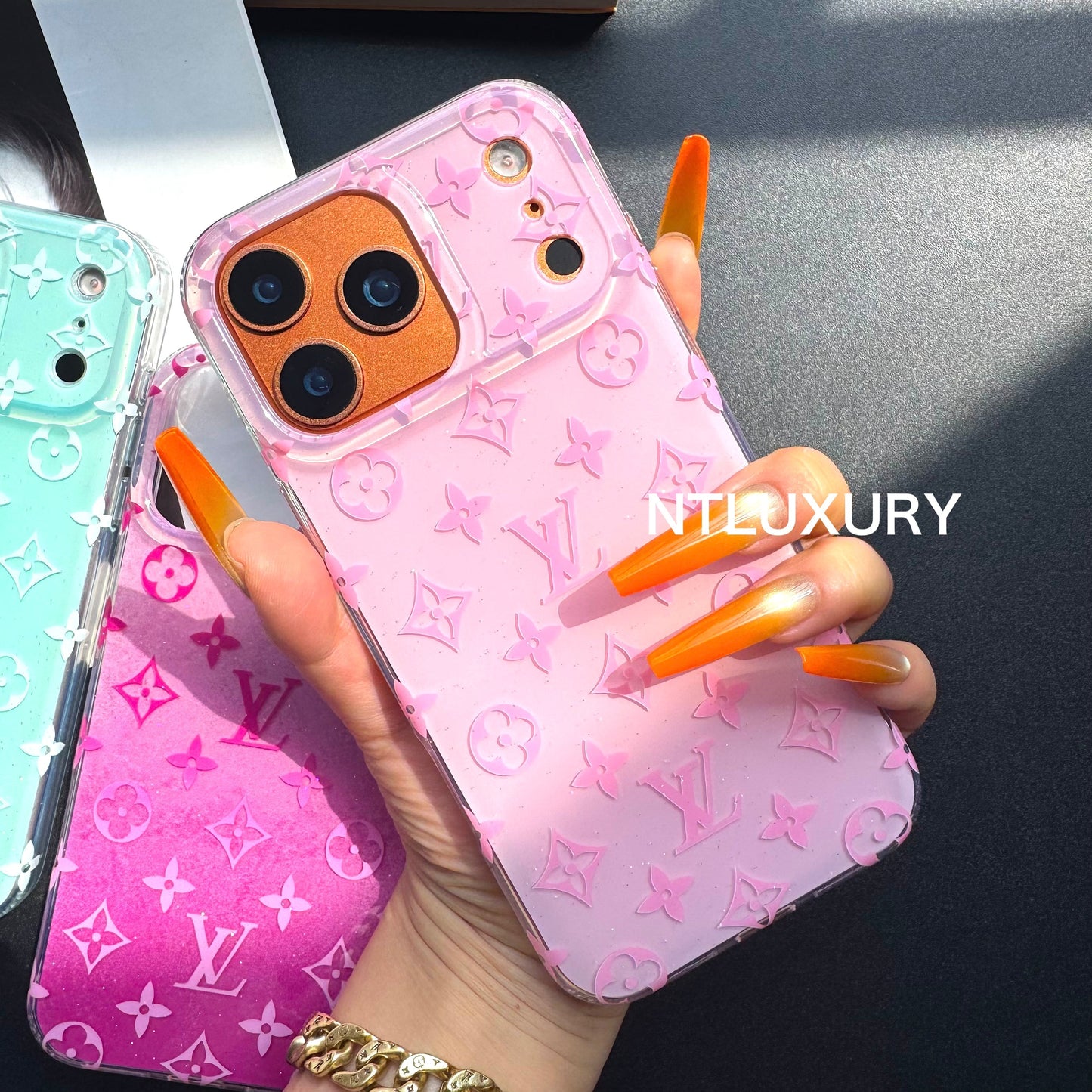 Orange Color Love Phone Case