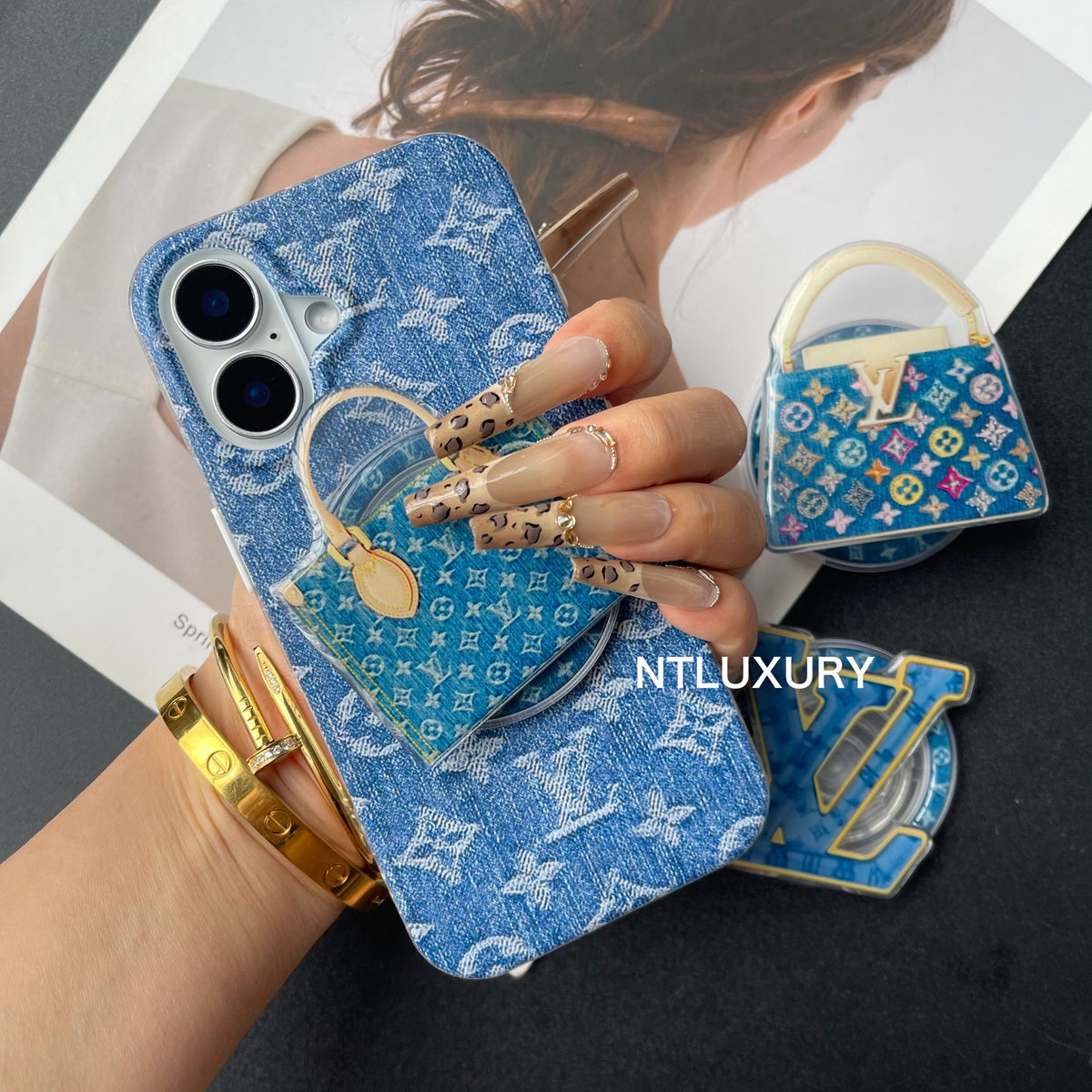 Printed Love Cowboy MagSafe Phone Case with Holder