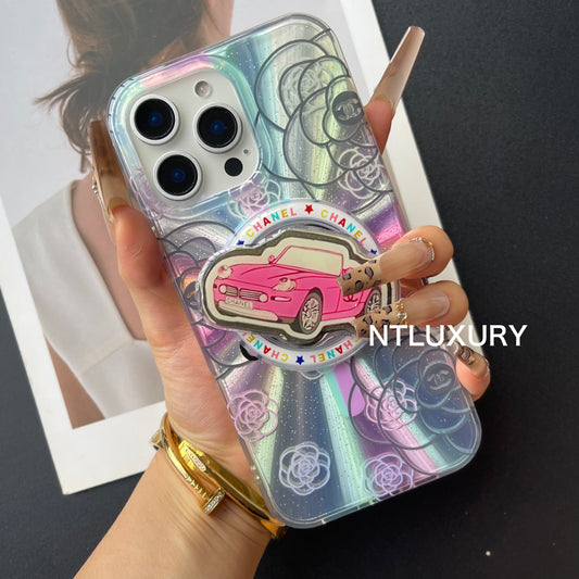 Laser Car Girl Magsafe Phone Case with Magsafe holder