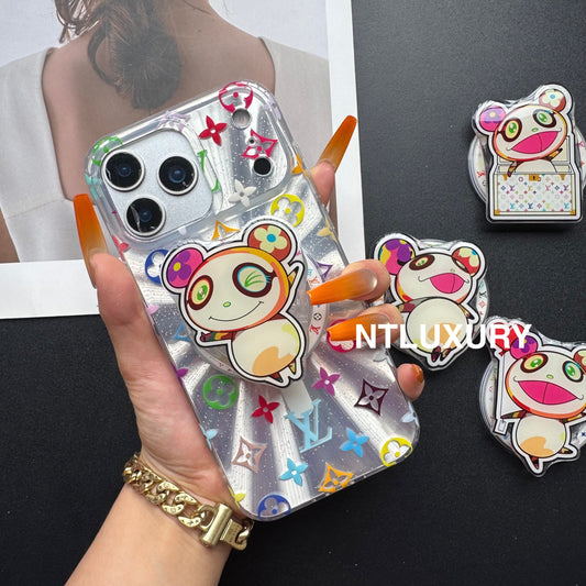 Laser Shining Love Handyhülle mit Magsafe-Halterung (Niedlicher Bär)