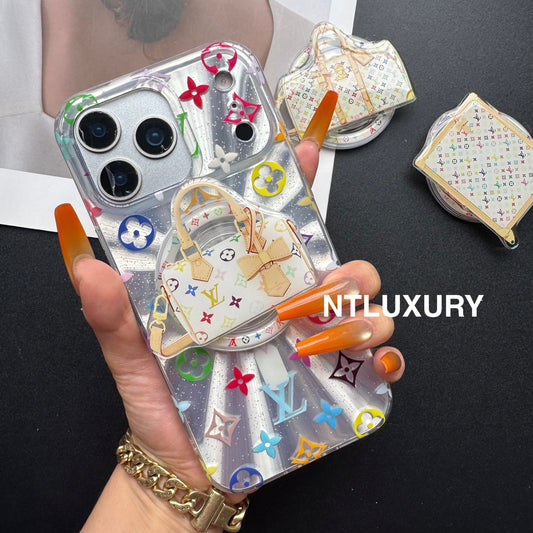 Coque de téléphone Laser Shining Love avec support Magsafe (Boîte blanche)