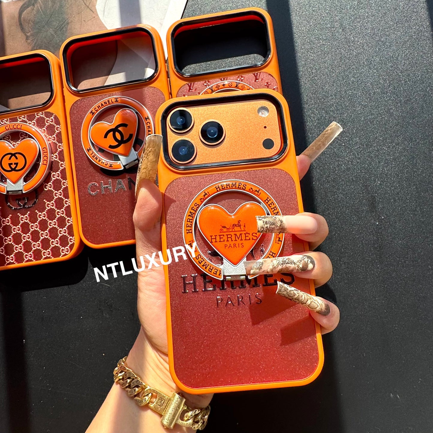 Crystal Sculpture Design MagSafe Phone Case with Holder