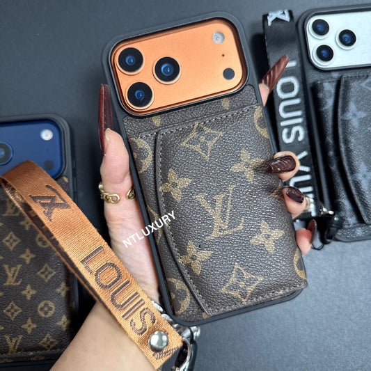 Vintage Floral Design Phone Case with Wallet