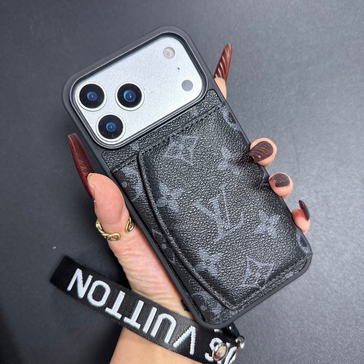 Vintage Floral Design Phone Case with Wallet