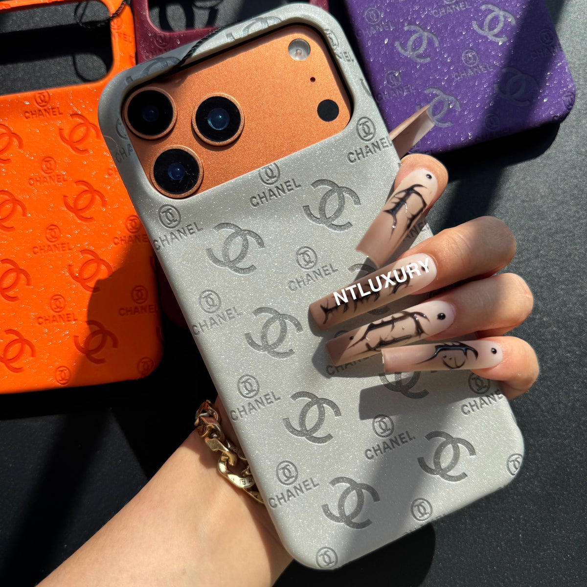 Coque de téléphone Glitter Cuir CC Love Girl