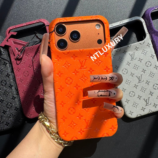 Étui de téléphone Fille Petit Amour en Cuir Pailleté