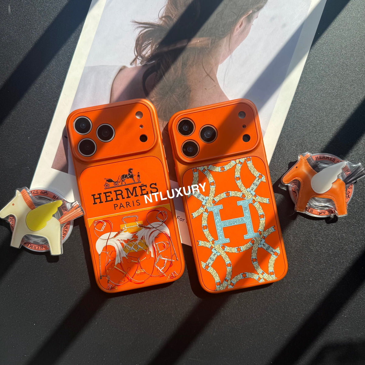 Coque Magsafe Jus d'orange avec support (Cheval)