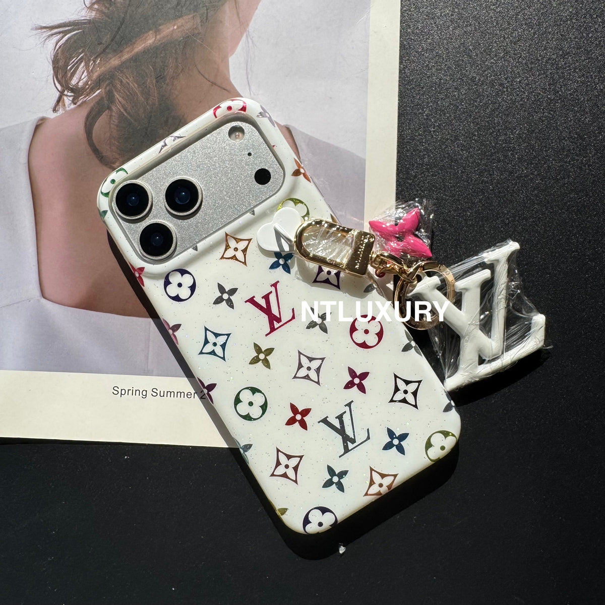 Baby's Breath Love Phone Case With Pendant
