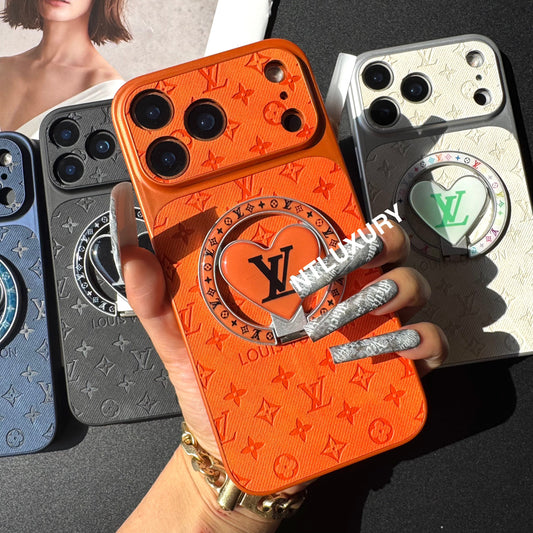 Coque de téléphone Orange Juice Denim Love avec nouveau support MagSafe