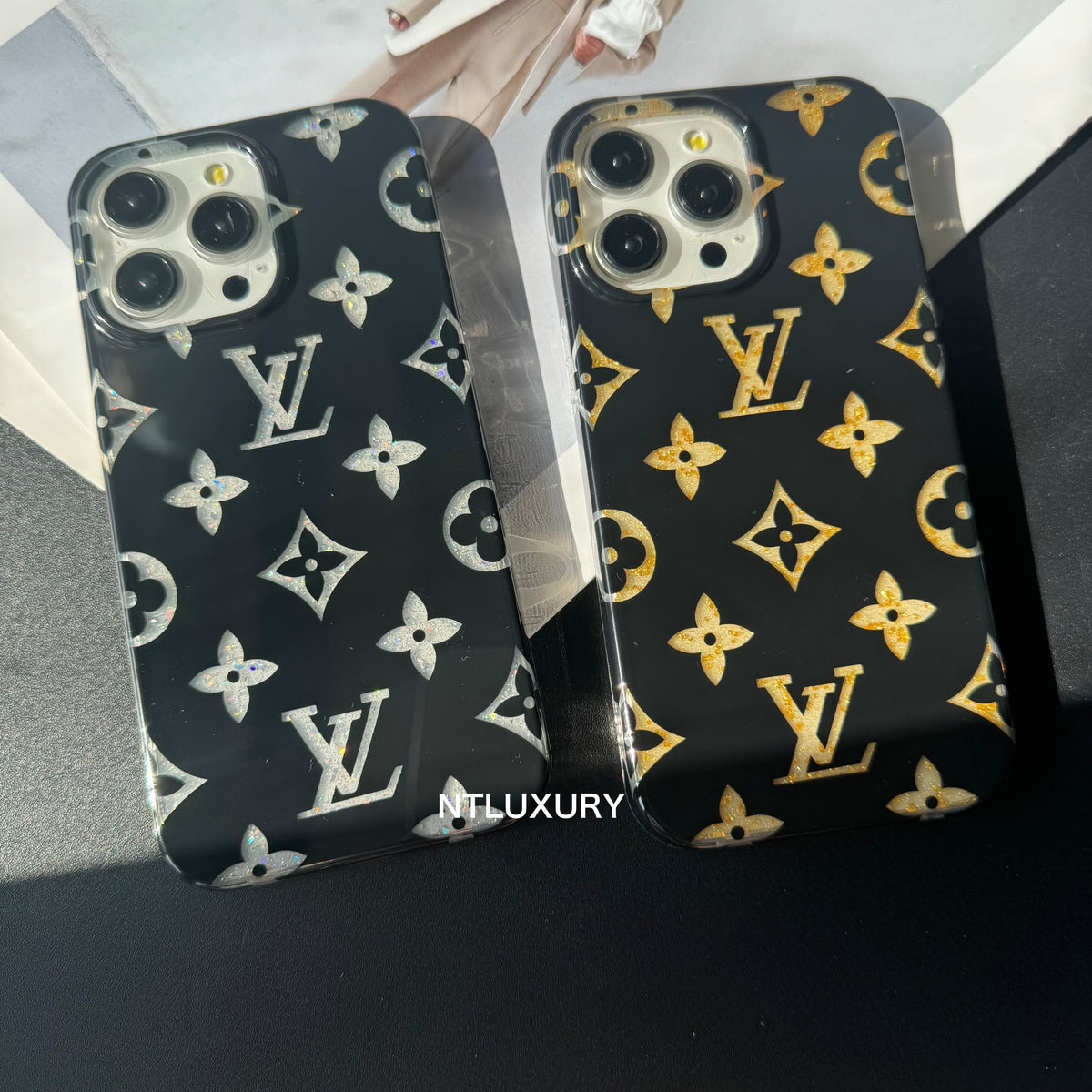 Golden Silver Love iPhone Case