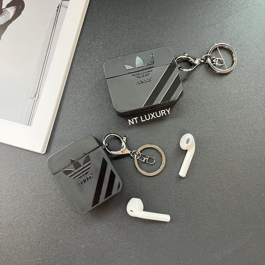 Black Trendy Airpods Case ( Leaf )