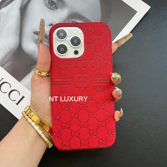 Coque de téléphone au design coloré et soigné (rouge)