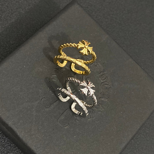Bague ouverte personnalisée 2 couleurs