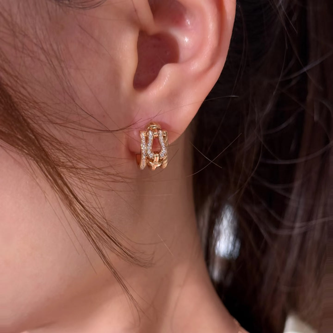 Friendly Anchor Design Earrings
