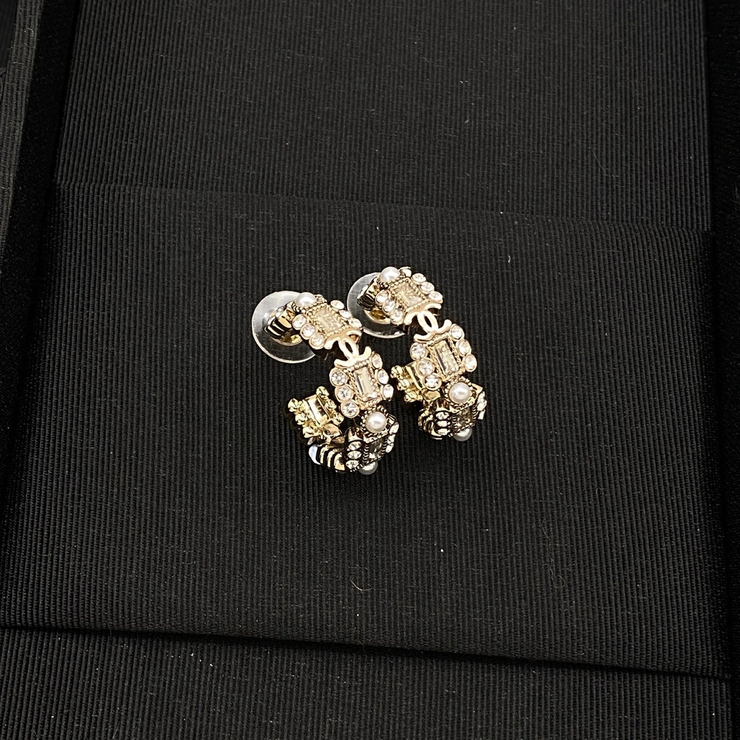 Mini CC Glitter Earrings