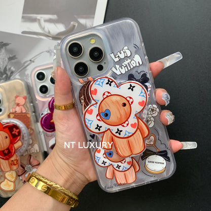 Ausgefallenes flauschiges Liebesdesign mit MagSafe-Halterung