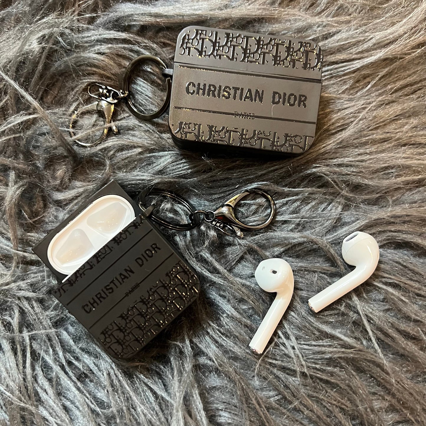 Black Trendy Airpods Case ( Small D)