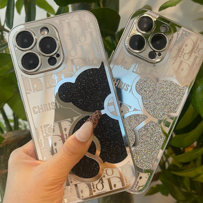 Coque de téléphone Ours Miroir - *UNE FOIS REÇUE, RETIRER LA COUCHE DE PLASTIQUE*