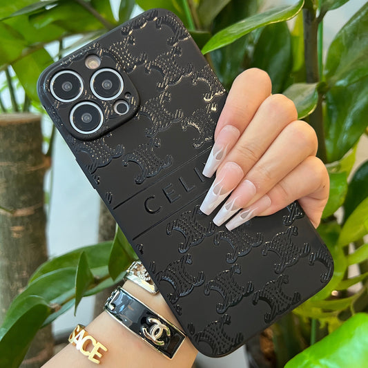 Coque de téléphone noire tendance (CL moyen)