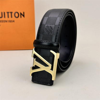 Ceinture classique de couleur (boucle dorée)