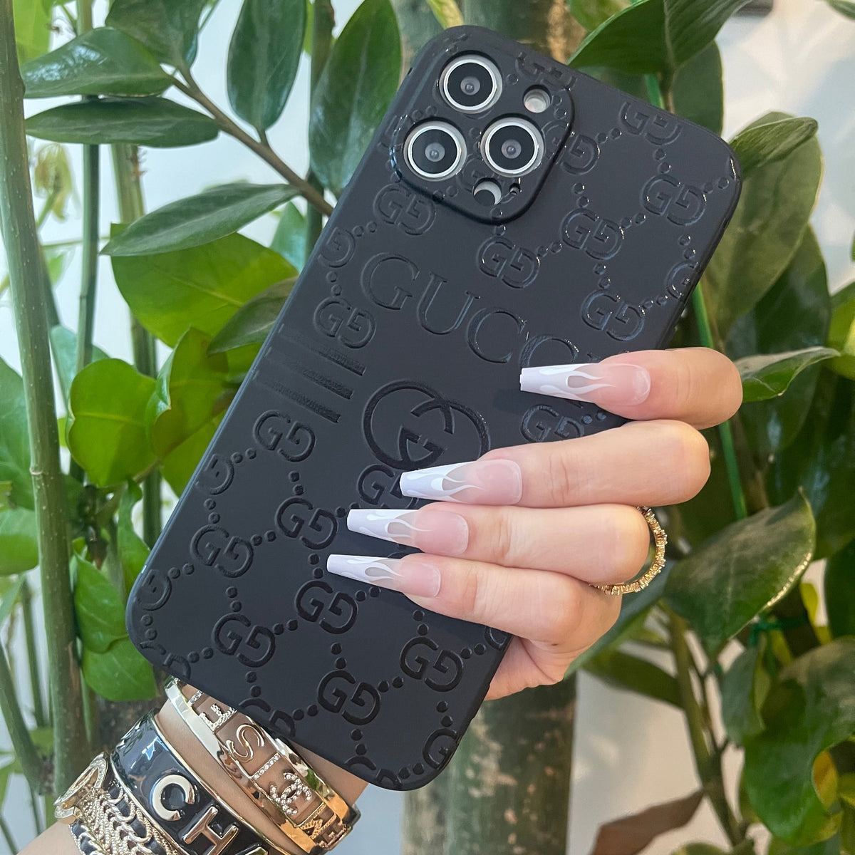 Coque de téléphone noire tendance ( G )