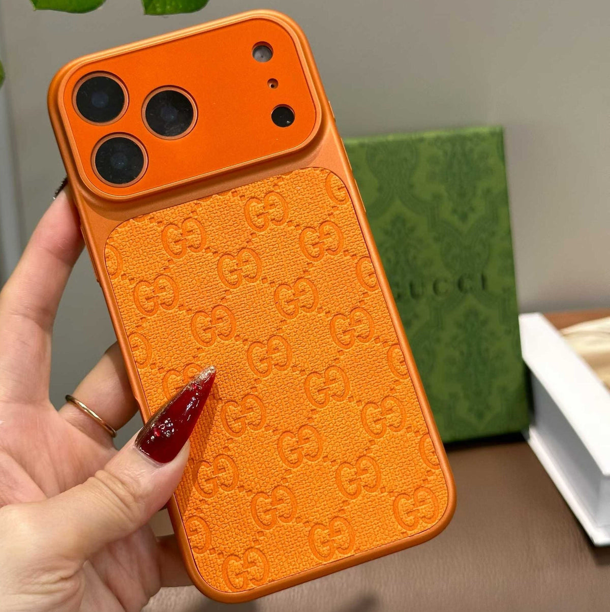 Coque de téléphone motif orange sophistiqué