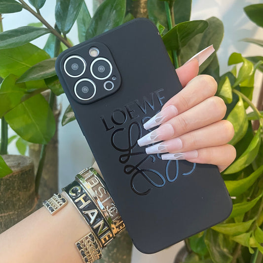 Coque de téléphone noire tendance (Taille L)