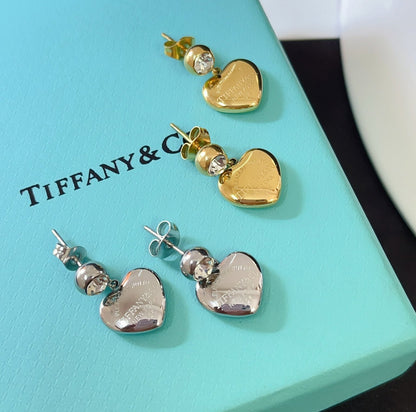 Boucles d'oreilles pendantes cœur