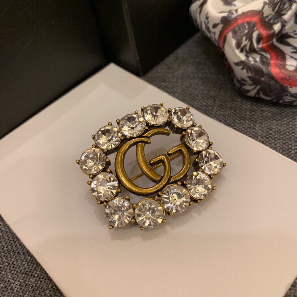 Good Square Diamond Girl Brooch