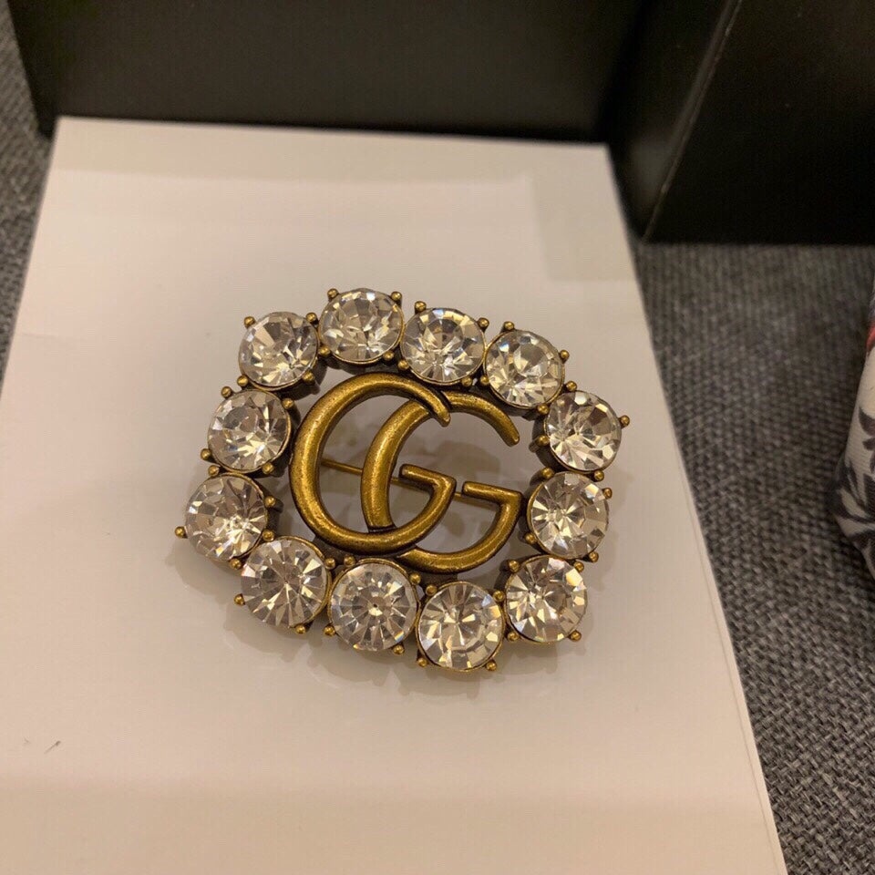 Good Square Diamond Girl Brooch