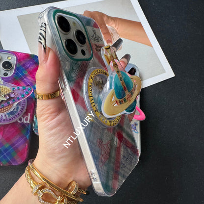 Coque iPhone West Woo à treillis avec support MageSafe
