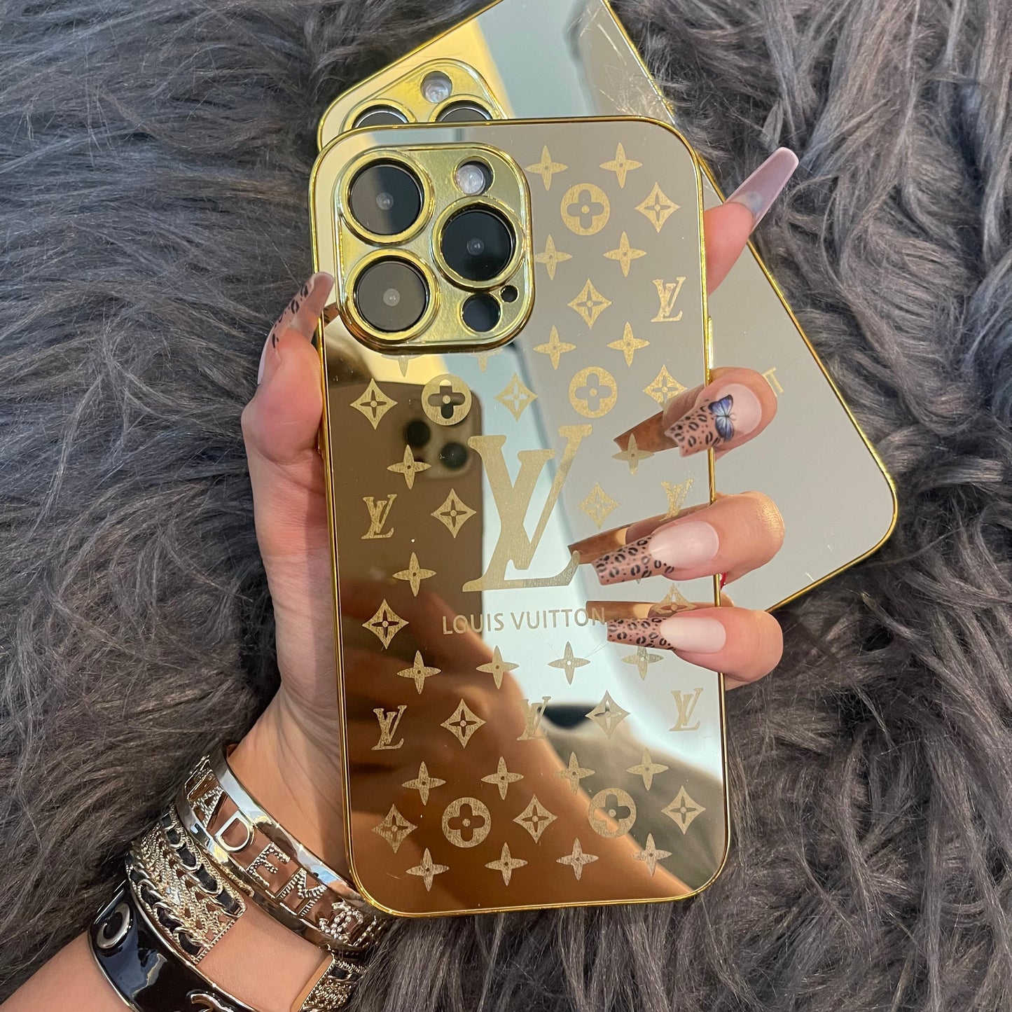Spiegel Golden Yes Love Handyhülle *NACH ERHALT DIE PLASTIKSCHICHT ENTFERNEN*