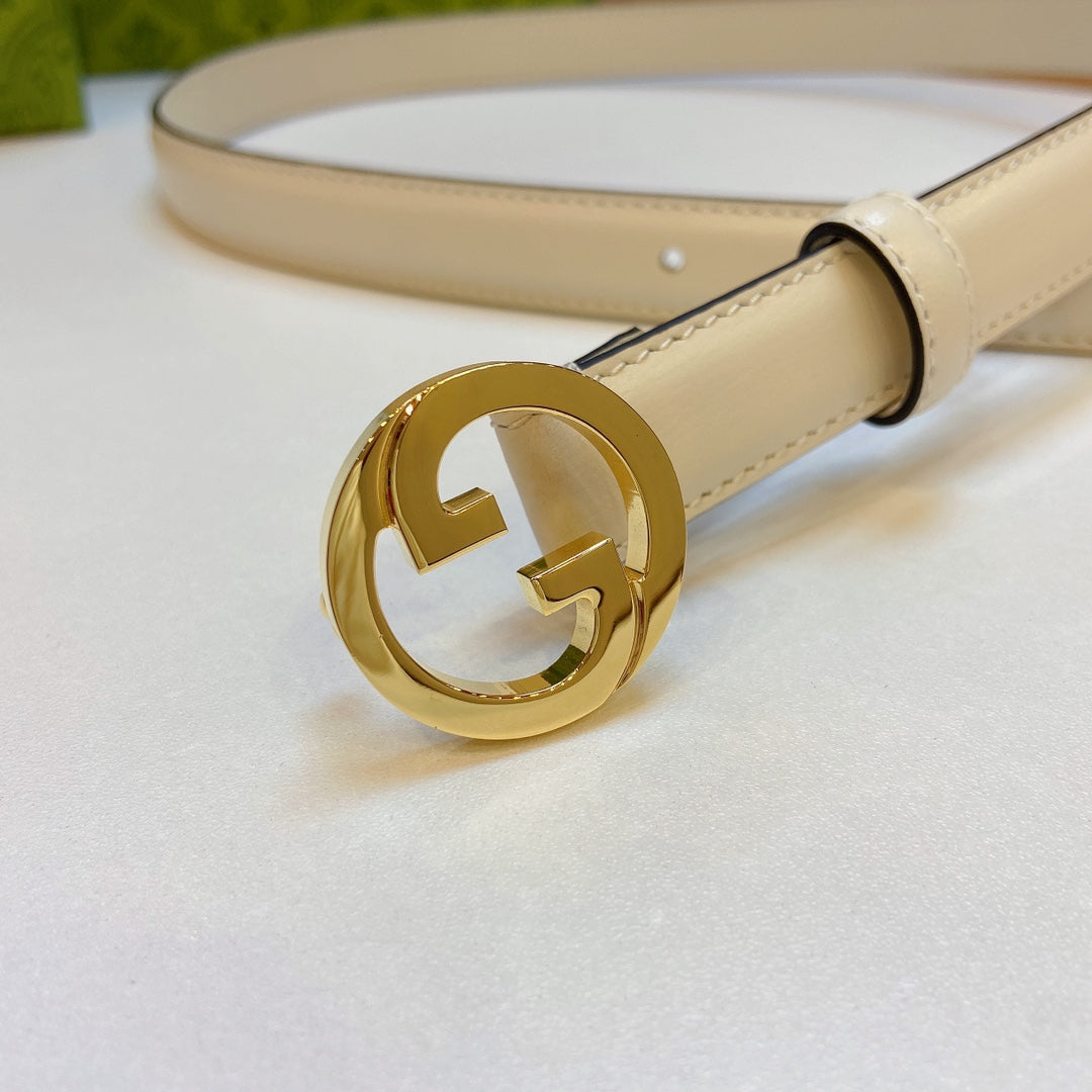 Ceinture de 2,0 cm en tissu neuf avec première couche de cuir de veau fin