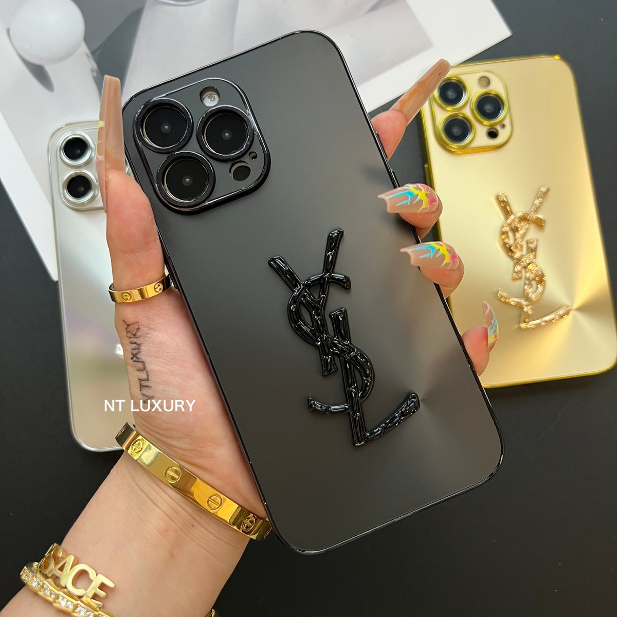 Glitter Yes Phone Case *ONCE RECEIVED, REMOVE THE PLASTIC LAYER*