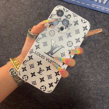 Coque de Téléphone Noire Tendance (Grand Amour pour le Rouge)